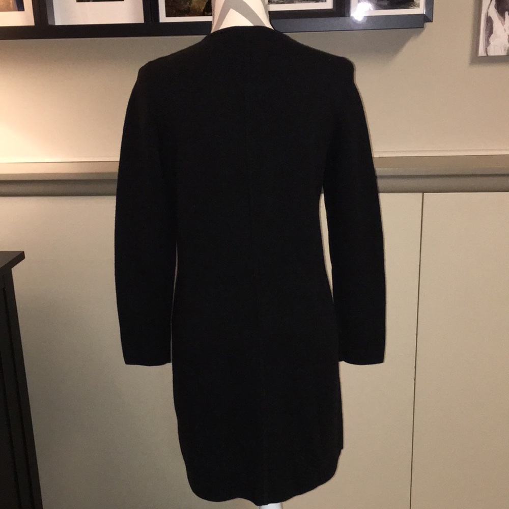 TALBOTS Merino Wool Sweater Dress, Zipper Detailing, Black, Medium - Picture 3 of 6